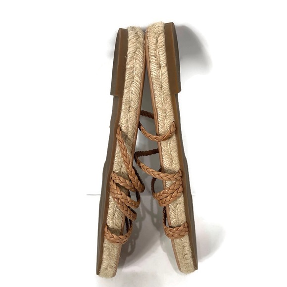 Madewell Kathryn Leather Braided Multi-Strap Espadrille Slide Sandal Size 11 - Picture 5 of 10